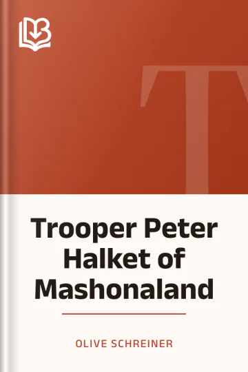 Trooper Peter Halket of Mashonaland by Olive Schreiner, book cover