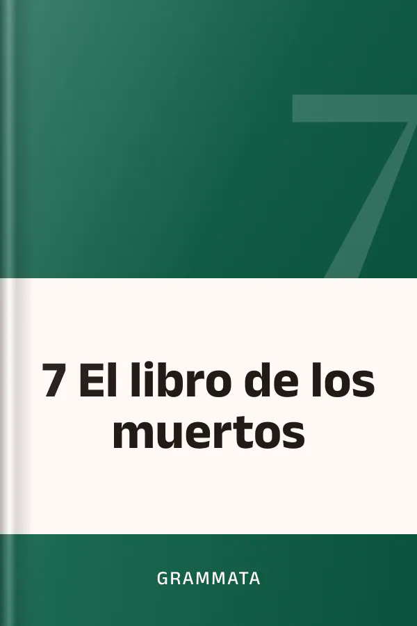 7 El libro de los muertos de Grammata, portada del libro