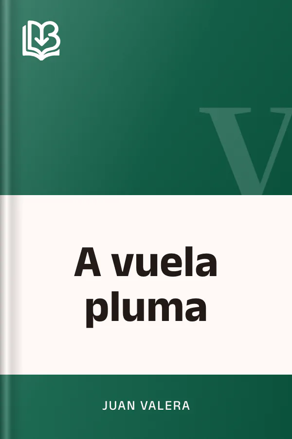 A vuela pluma de Juan Valera, portada del libro