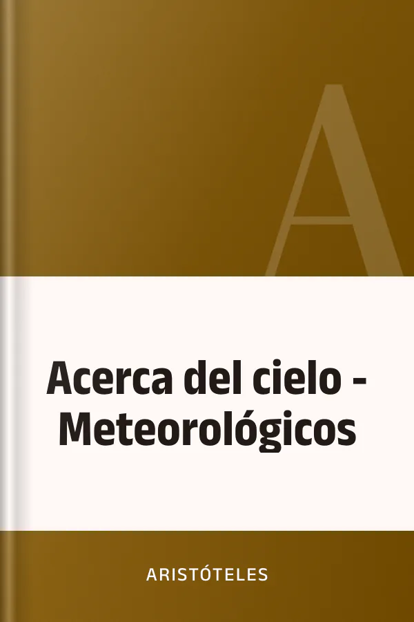 Acerca del cielo - Meteorológicos de Aristóteles, portada del libro