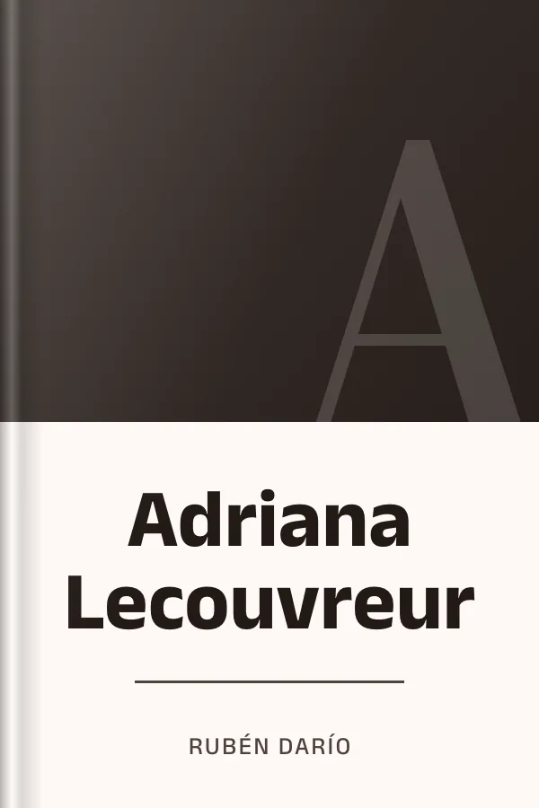 Adriana Lecouvreur de Rubén Darío, portada del libro