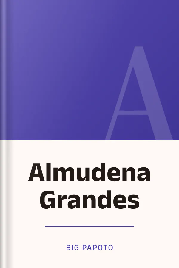 Almudena Grandes de Big Papoto, portada del libro