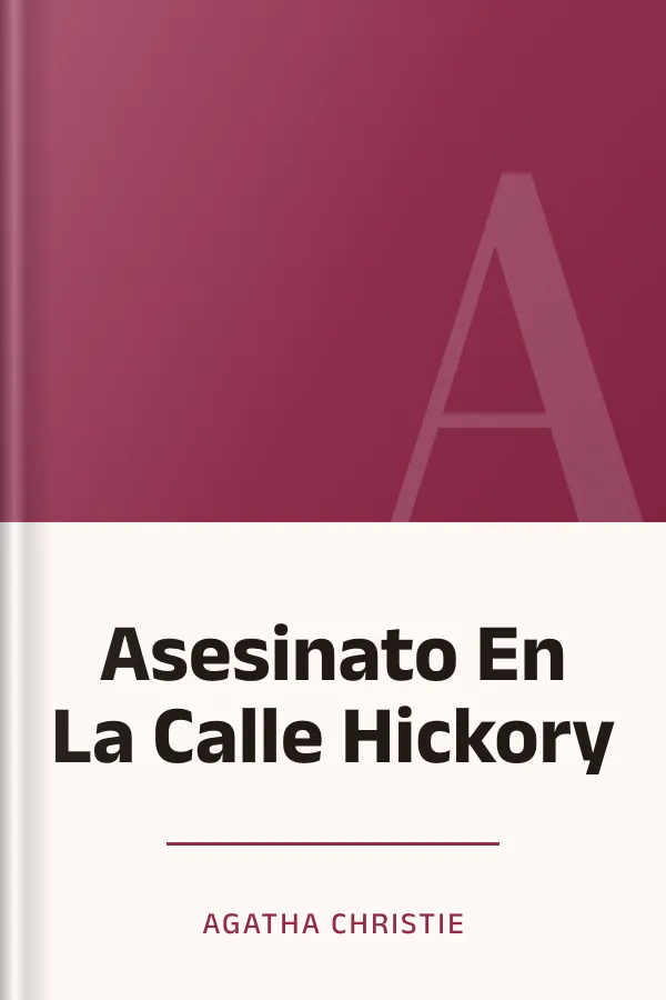 Asesinato En La Calle Hickory de Agatha Christie, portada del libro