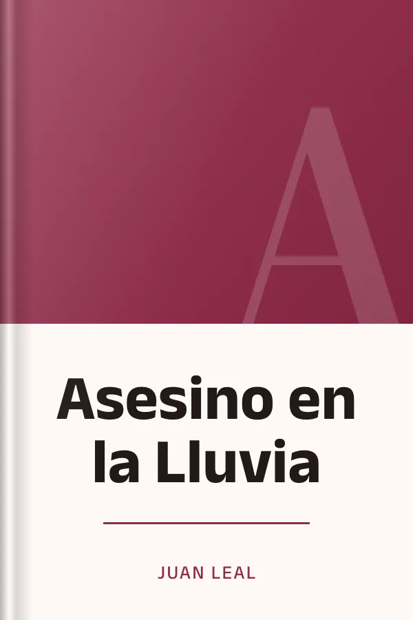Asesino en la Lluvia de Juan Leal, portada del libro