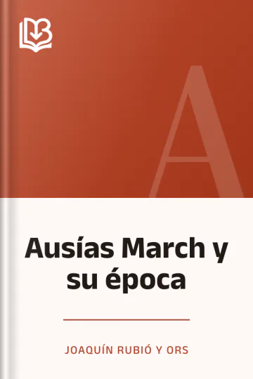 Ausías March y su época de Joaquín Rubió y Ors, portada del libro