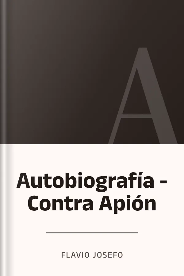 Autobiografía - Contra Apión de Flavio Josefo, portada del libro