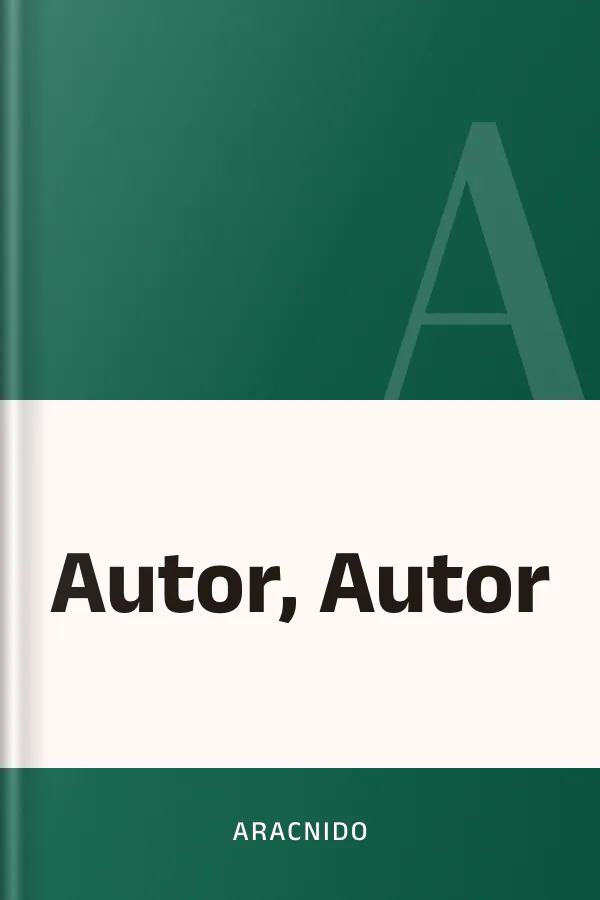 Autor, Autor de Aracnido, portada del libro