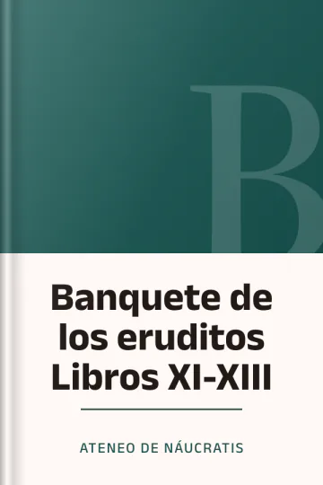 Banquete de los eruditos Libros XI-XIII de Ateneo de Náucratis, portada del libro