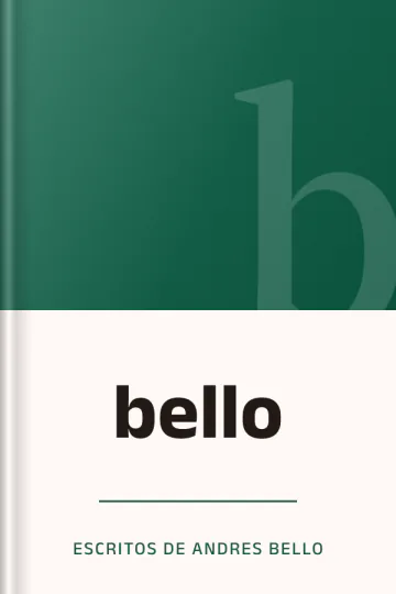 bello de Escritos de Andres Bello, portada del libro