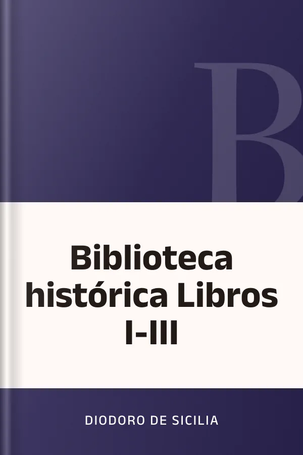 Biblioteca histórica Libros I-III de Diodoro de Sicilia, portada del libro