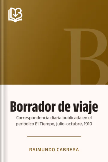 Borrador de viaje de Raimundo Cabrera, portada del libro