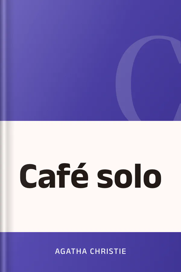 Café solo de Agatha Christie, portada del libro