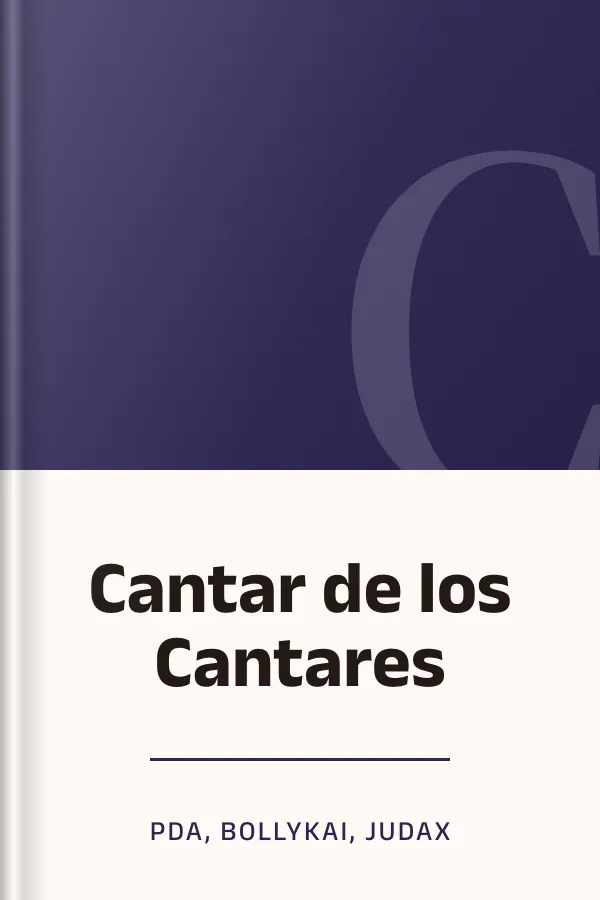 Cantar de los Cantares de PDA, Bollykai, Judax, portada del libro
