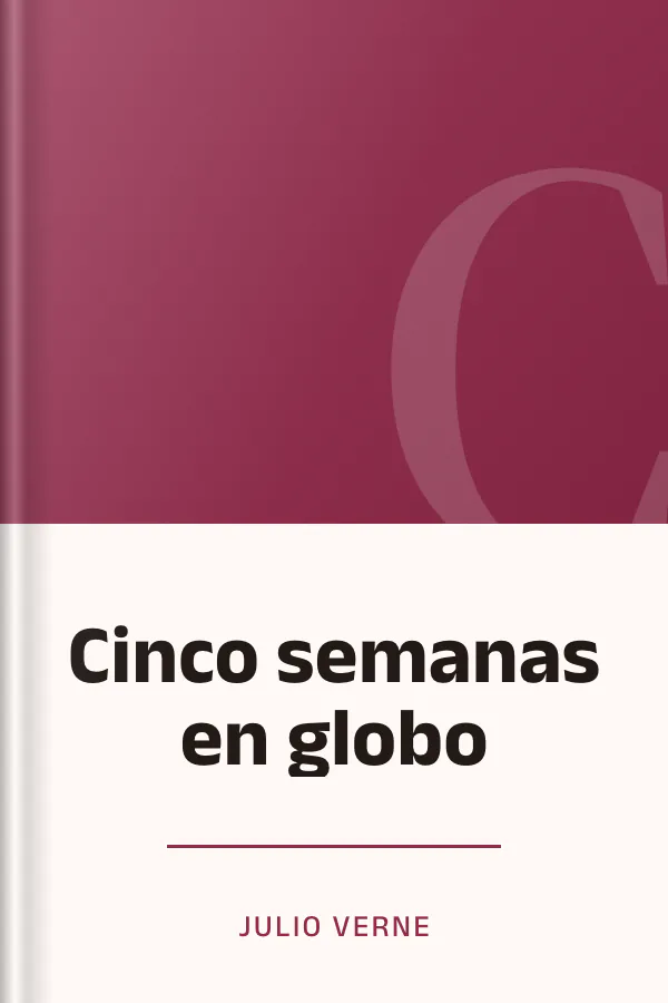 Cinco semanas en globo de Julio Verne, portada del libro