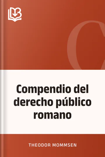 Compendio del derecho público romano de Theodor Mommsen, portada del libro