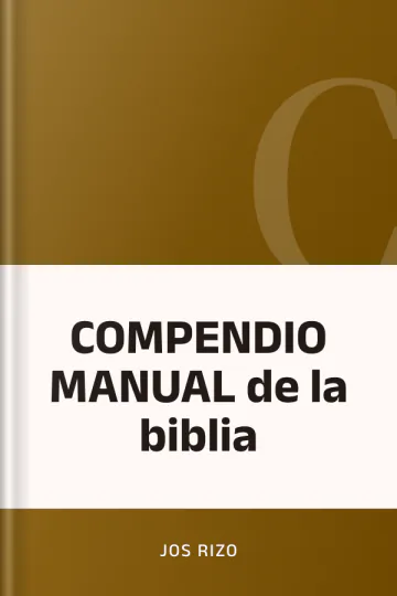 COMPENDIO MANUAL de la biblia de Jos Rizo, portada del libro
