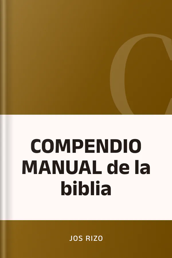 COMPENDIO MANUAL de la biblia de Jos Rizo, portada del libro