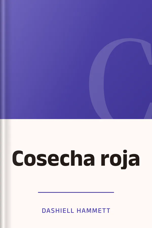 Cosecha roja de Dashiell Hammett, portada del libro