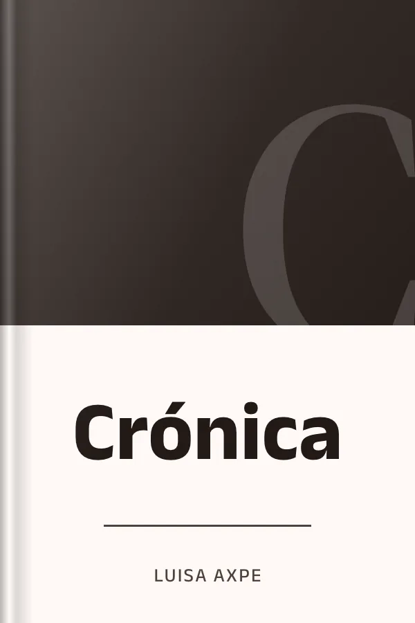 Crónica de Luisa Axpe, portada del libro