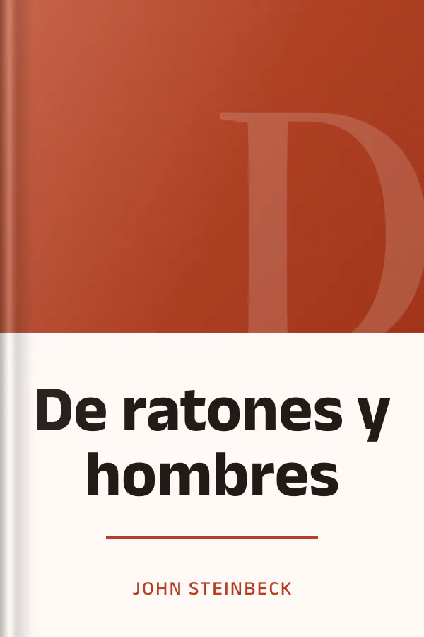 De ratones y hombres de John Steinbeck, portada del libro