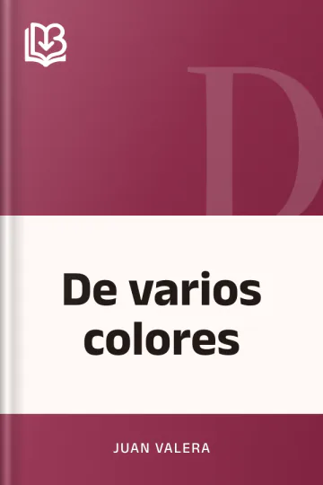 De varios colores de Juan Valera, portada del libro