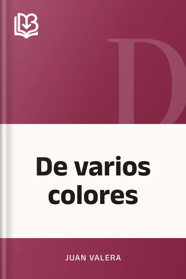 De varios colores de Juan Valera, portada del libro