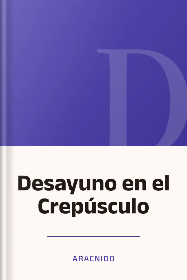 Desayuno en el Crepúsculo de Aracnido, portada del libro