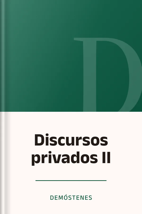 Discursos privados II de Demóstenes, portada del libro