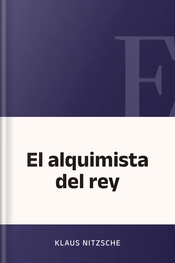 El alquimista del rey de Klaus Nitzsche, portada del libro