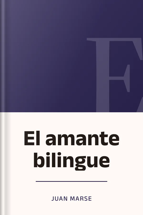 El amante bilingue de Juan Marse, portada del libro