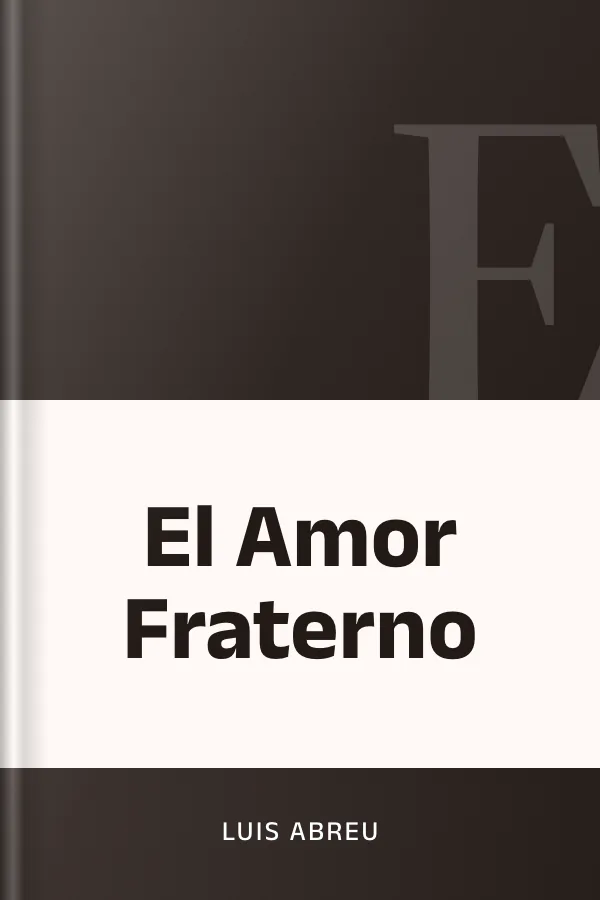 El Amor Fraterno de Luis Abreu, portada del libro