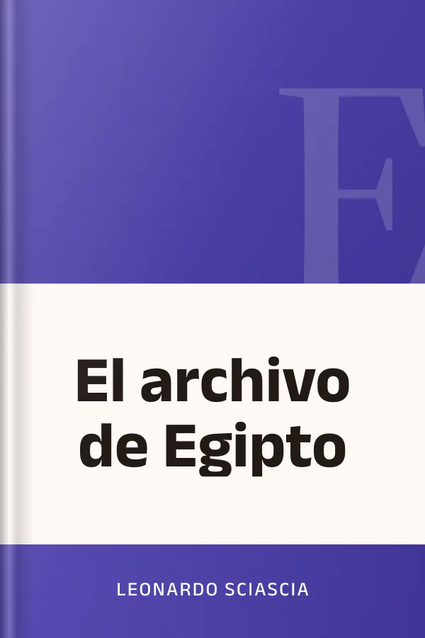 El archivo de Egipto de Leonardo Sciascia, portada del libro