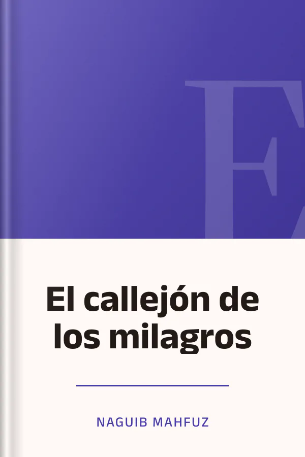 El callejón de los milagros de Naguib Mahfuz, portada del libro