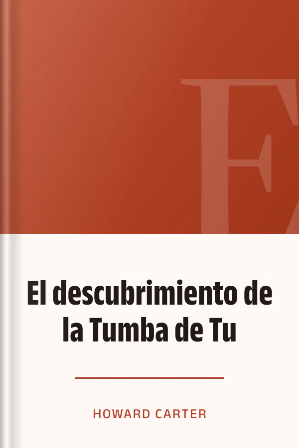 El descubrimiento de la Tumba de Tu de Howard Carter, portada del libro