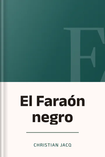 El Faraón negro de Christian Jacq, portada del libro