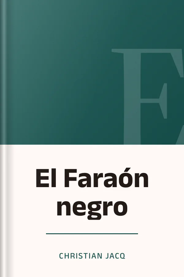 El Faraón negro de Christian Jacq, portada del libro