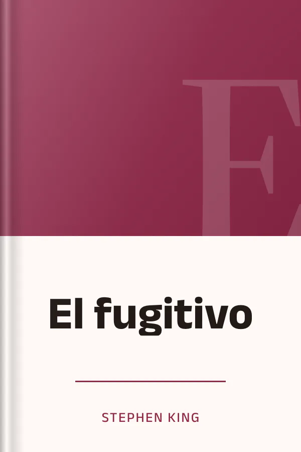 El fugitivo de Stephen King, portada del libro