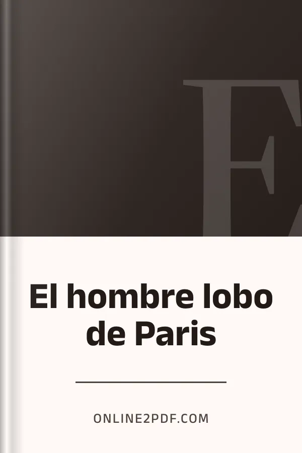 El hombre lobo de Paris de Online2PDF.com, portada del libro