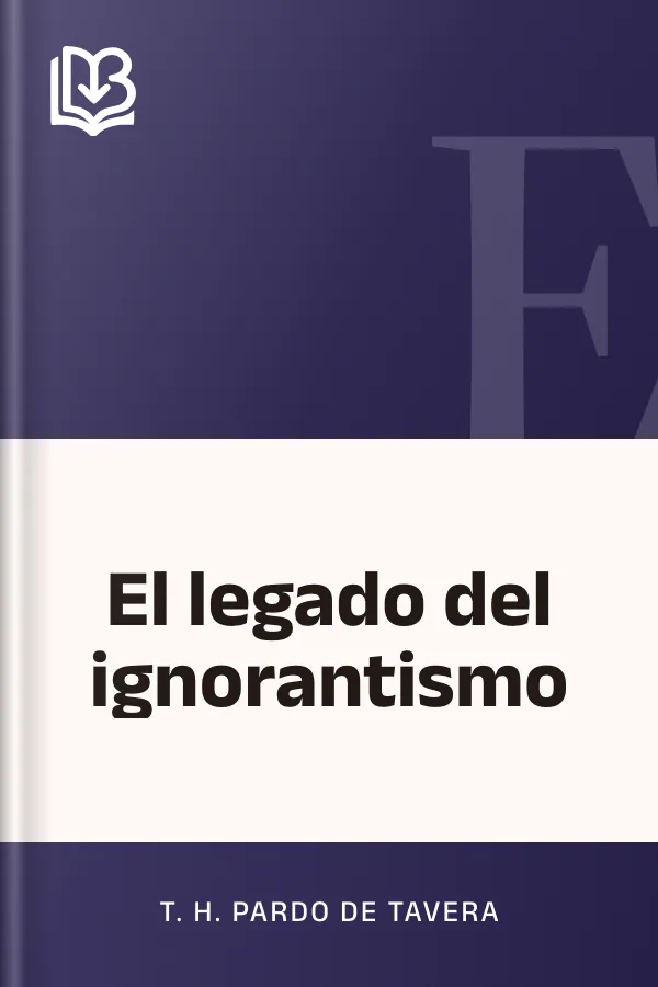 El legado del ignorantismo de T. H. Pardo de Tavera, portada del libro