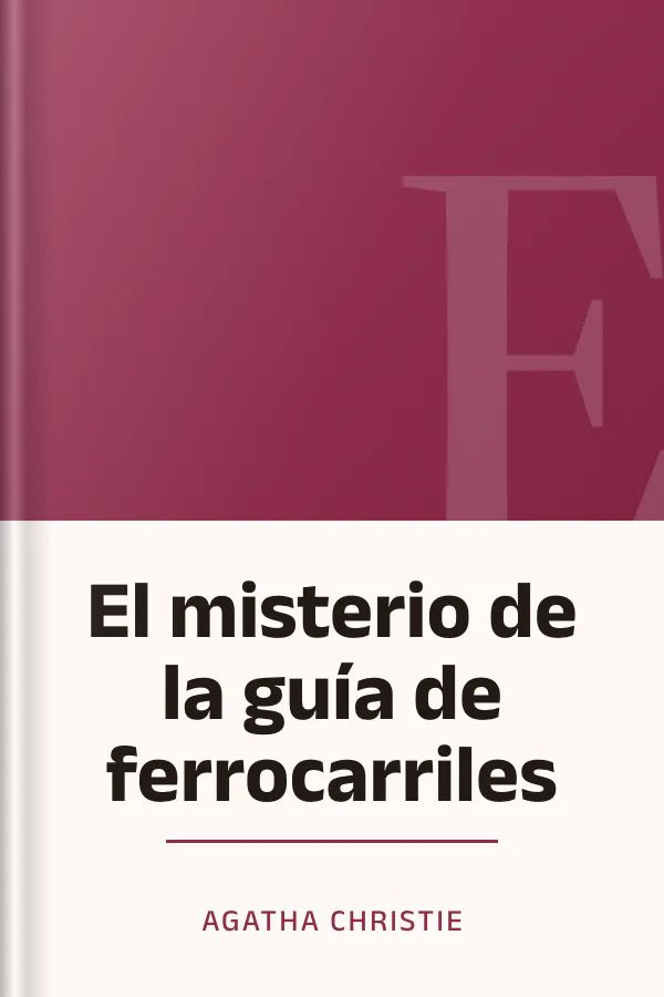 El misterio de la guía de ferrocarriles de Agatha Christie, portada del libro