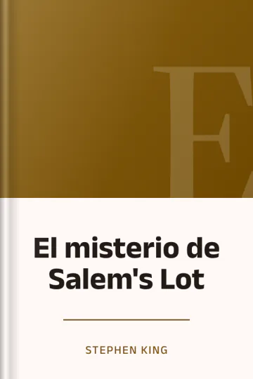 El misterio de Salem's Lot de Stephen King, portada del libro