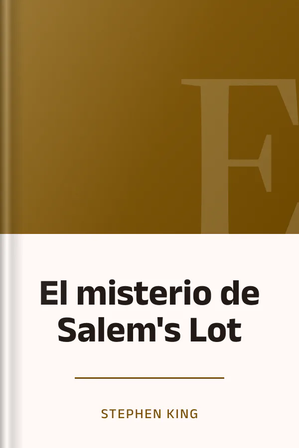 El misterio de Salem's Lot de Stephen King, portada del libro