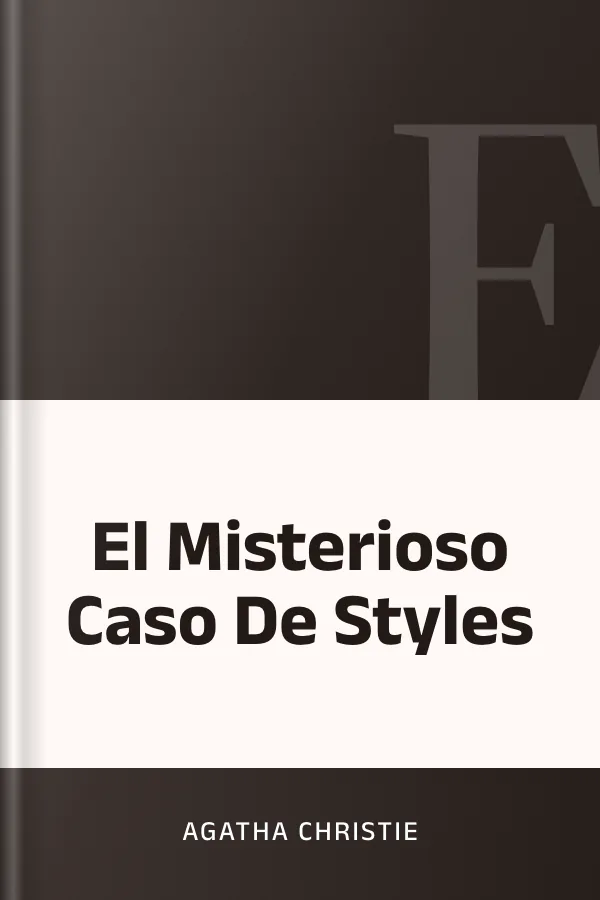 El Misterioso Caso De Styles de Agatha Christie, portada del libro