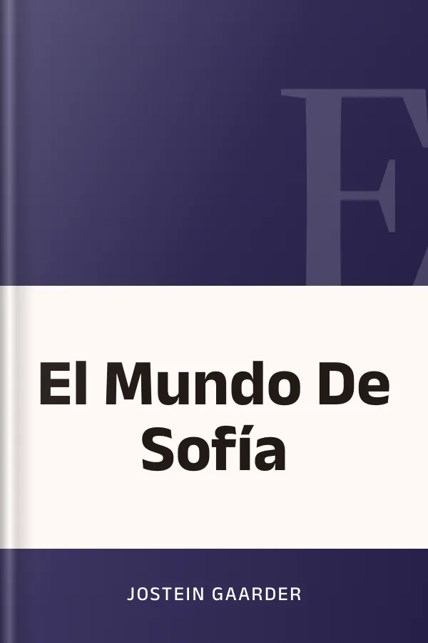 El Mundo De Sofía de Jostein Gaarder, portada del libro