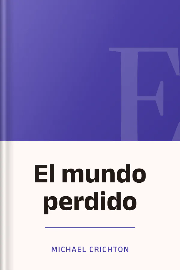 El mundo perdido de Michael Crichton, portada del libro
