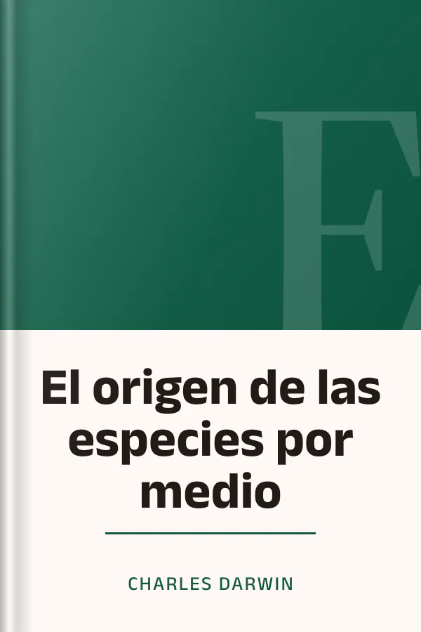 El origen de las especies por medio de Charles Darwin, portada del libro