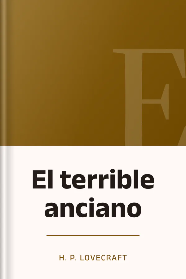 El terrible anciano de H. P. Lovecraft, portada del libro