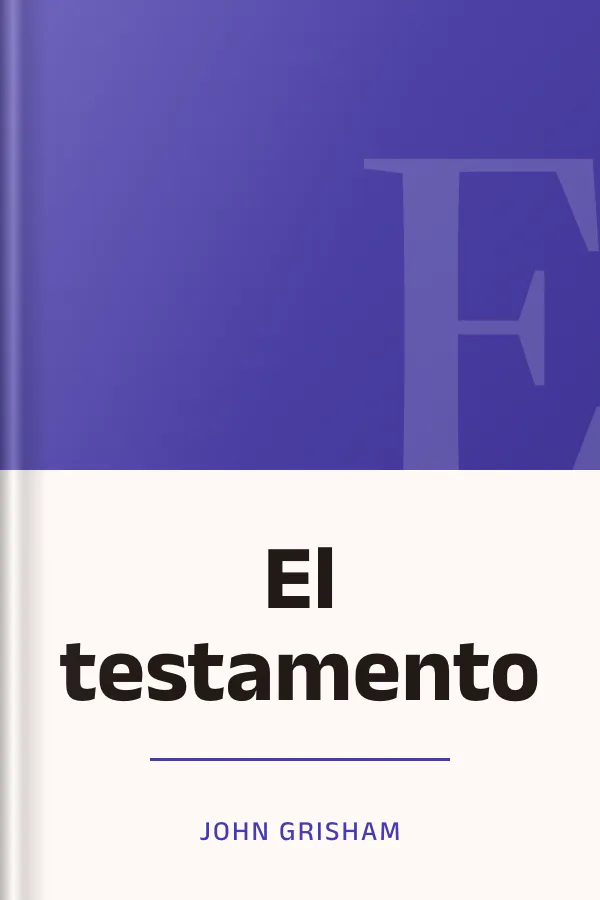El testamento de John Grisham, portada del libro