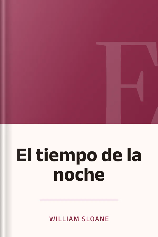 El tiempo de la noche de William Sloane, portada del libro