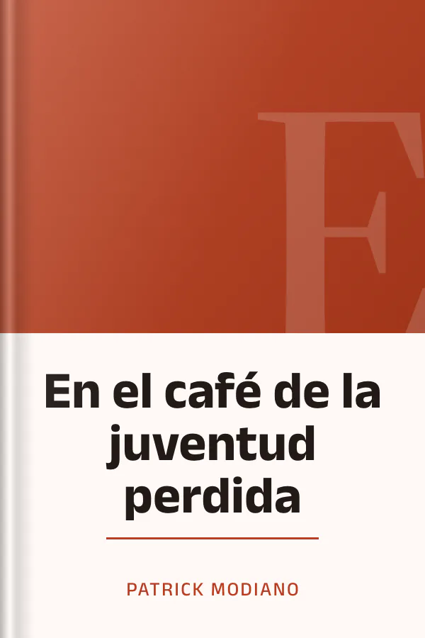 En el café de la juventud perdida de Patrick Modiano, portada del libro